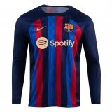 2022-2023 Barcelona Home Football Shirt Men's #Long Sleeve