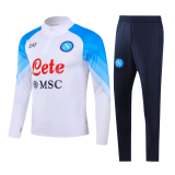 2023-2024 Napoli White Football Training Set (Sweatshirt + Pants) Men's