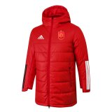 2022 Spain Red Cotton Winter Football Jacket Men's