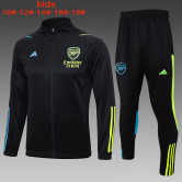 2023-2024 Arsenal Black Football Training Set (Jacket + Pants) Children's