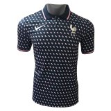 2022 France Black Football Polo Shirt Men's