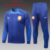 2022 Netherlands Blue Football Training Set (Jacket + Pants) Children's