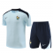 2024 France Blueish Football Training Set (Shirt + Short) Men's