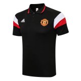 2021-2022 Manchester United Black III Football Polo Shirt Men's