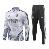 2023-2024 Real Madrid Gray Football Training Set (Sweatshirt + Pants) Men's