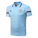 2022-2023 Manchester City Light Blue Football Polo Shirt Men's