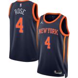 Male New York Knicks Statement Edition Jersey 2022-2023 Brand Navy Derrick Rose #4
