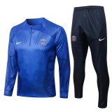 2022-2023 PSG Blue 3D Print Football Training Set Men's