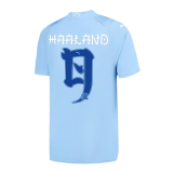 2023-2024 Manchester City Japanese Tour Printing Home Football Shirt Men's #HAALAND #9