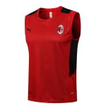 2021-2022 AC Milan Red Football Singlet Shirt Men's