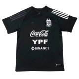 2022 Argentina Black Short Football Training Shirt Men's
