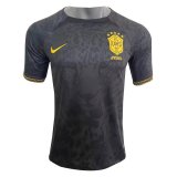 2022 Brazil Black Leopard Football Shirt Men's #Special Edition
