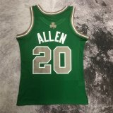 2007-2008 Boston Celtics Kelly Green Mitchell & Ness Hardwood Classics Jersey Men's #ALLEN #20