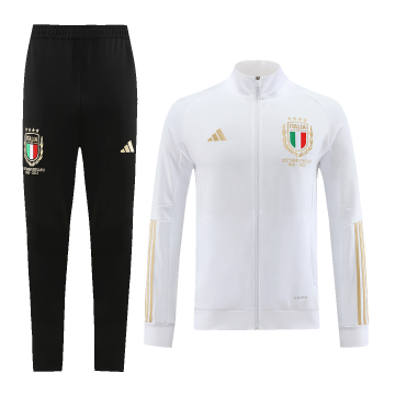 2023-2024 Italy White Football Training Set (Jacket + Pants) Men's