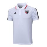 2023-2024 Sao Paulo FC White Football Polo Shirt Men's