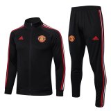 2022-2023 Manchester United Black Football Training Set (Jacket + Pants) Men's