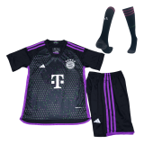 2023-2024 Bayern Munich Away Football Whole Set(Shirt + Shorts + Socks) Children's
