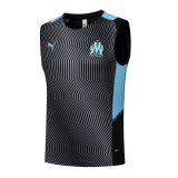 2021-2022 Olympique Marseille Black Football Singlet Shirt Men's
