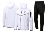 2022 NIKE Hoodie White Football Training Set (Jacket + Pants) Men's