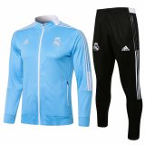 2021-2022 Real Madrid Blue Football Training Set (Jacket + Pants) Men's
