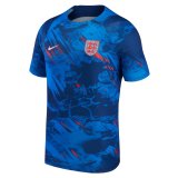 2022 England Blue Football Training Shirt Men's #Pre-Match