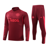 2023-2024 Manchester United Red Football Training Set (Sweatshirt + Pants) Men's