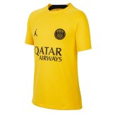 2023-2024 PSG Yellow Soccer Training Shirt Men's #Pre-Match