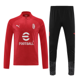 2023-2024 AC Milan Red Football Training Set (Sweatshirt + Pants) Men's