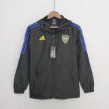 2022-2023 Boca Juniors Black All Weather Windrunner Football Jacket Shirt Men's