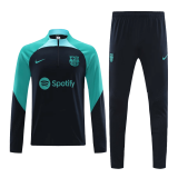 2023-2024 Barcelona Black&Green Football Training Set (Sweatshirt + Pants) Men's