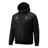 2022-2023 PSG x Jordan Black All Weather Windrunner Football Jacket Men's
