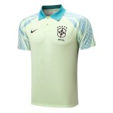 2022 Brazil Lemon Green Football Polo Shirt Men's