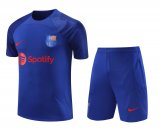 2023-2024 Barcelona Blue Football Training Set (Shirt + Short) Men's