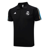 2023-2024 Real Madrid Black Football Core Polo Shirt Men's