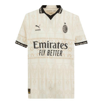 2023-2024 AC Milan X Pleasures Fourth Away Football Shirt Men's #Player Version