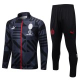 2022-2023 AC Milan Black - Grey Football Training Set (Jacket + Pants) Men's