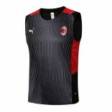 2021-2022 AC Milan Black Football Singlet Shirt Men's