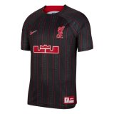 2023-2024 Liverpool X Lebron James Anthracite/Gym Red Football Shirt Men's #Special Edition