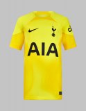 2022-2023 Tottenham Hotspur Goalkeeper Yellow Football Shirt Men's