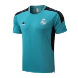 2021-2022 Real Madrid Green Short Football Training Shirt Men's