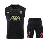 2022-2023 Liverpool Black Football Training Set (Singlet + Shorts) Men's