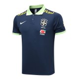 2023 Brazil Navy Football Polo Shirt Men's