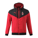 2023-2024 AC Milan Black&Red Windrunner Football Jacket Men's #Hoodie