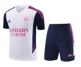 2023-2024 Arsenal White Football Training Set (Shirt + Short) Men's