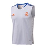 2021-2022 Real Madrid White Football Singlet Shirt Men's