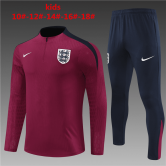 2024 England Burgundy Football Training Set Children's
