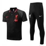 2022-2023 Liverpool Black Football Training Set (Polo + Pants) Men's