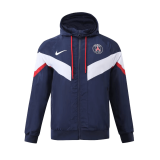 2023-2024 PSG Navy Windrunner Football Jacket Men's #Hoodie