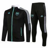 2021-2022 Arsenal Black Football Training Set (Jacket + Pants) Men's