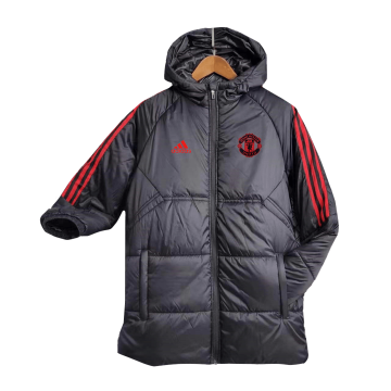2023-2024 Manchester United Black Football Winter Jacket Men's